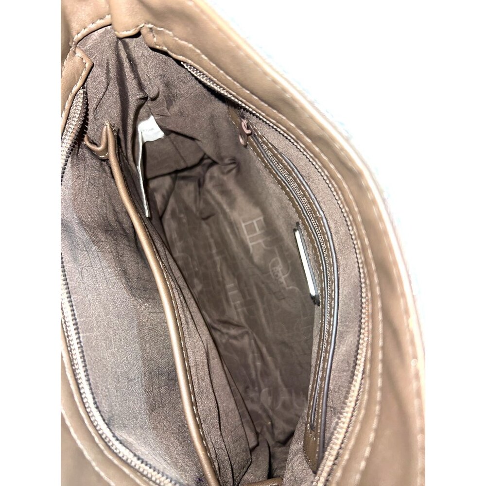 Rosetti Shoulder Bag Canvas Textured Pattern Brown Fabric & Faux Leather - Picture 4 of 6